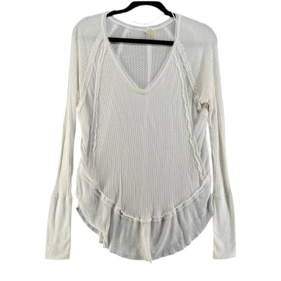 WE THE FREE Catalina Thermal / Waffle Knit in White Size XS -- SO COMFY! - Picture 1 of 4